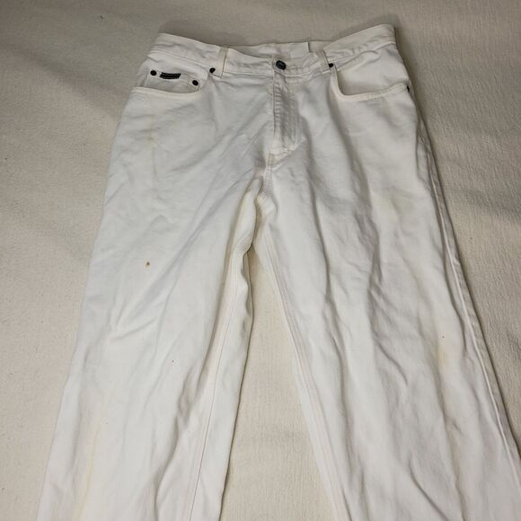 Vtg Calvin Klein Jeans Mens Size 34X30 White Denim Pants Preppy Retro Workwear - Picture 5 of 16